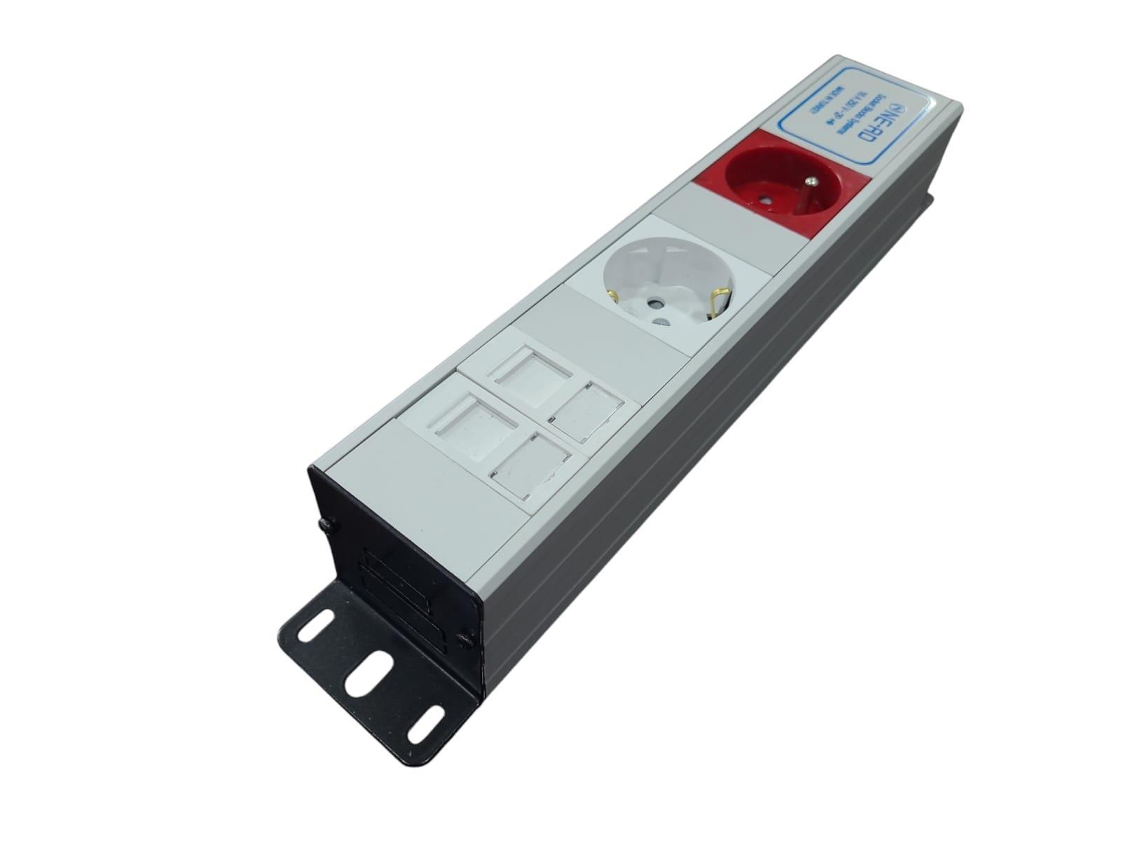 Ne-Ad Modüler 1 UPS +1 Şebeke + 1 Data + 1 Telefon