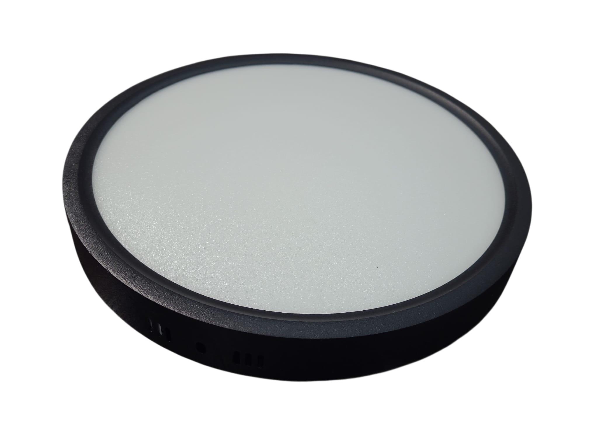 NisaLuce 24W Sıva Üstü Yuvarlak Led Panel Siyah 3000K