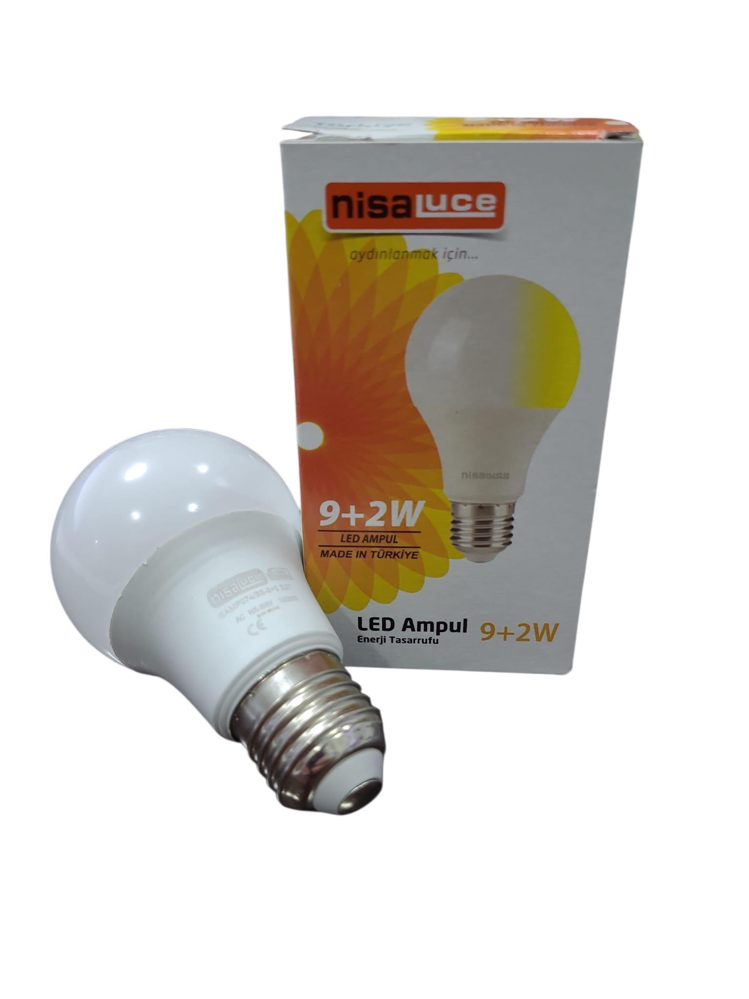 NisaLuce 9+2W Beyaz Sarı Led Ampul