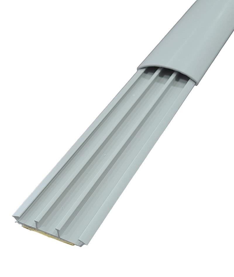 Sert Plastik 50X12 Balık Sırtı Kablo Kanalı Yapışkanlı (GRİ) 108 Mt