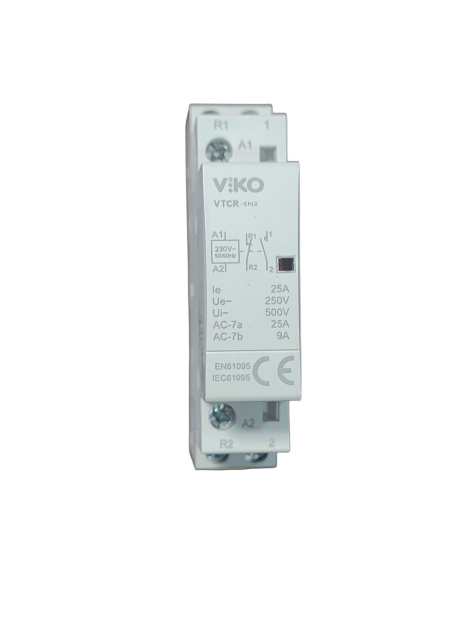 Viko 25A Ray Tipi  Kontaktör 1N0+1NC