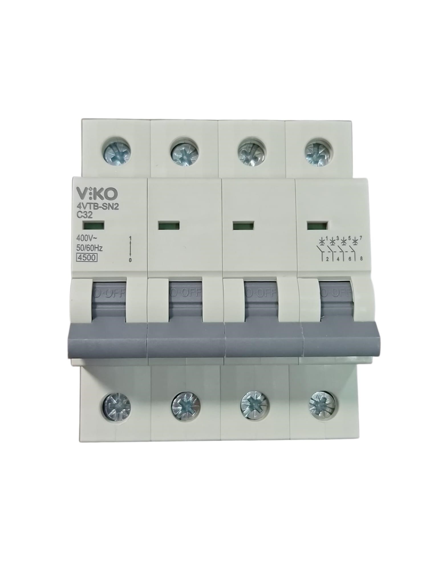 Viko 4x32A C Tipi 4,5kA Otomatik Sigorta 4VTB-4C32