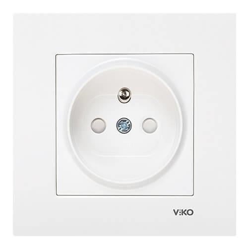 Viko Karre Beyaz Ç.K. UPS Topraklı Priz Beyaz