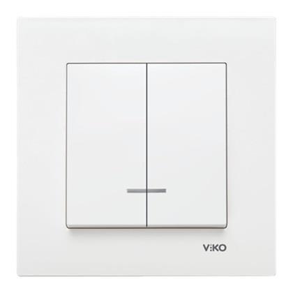 Viko Karre Beyaz Işıklı Komütatör 