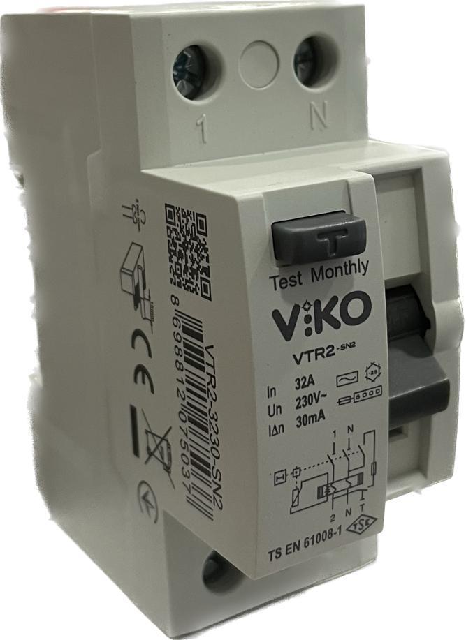 Viko Monofaze 32A 30mA Kaçak Akım Rölesi