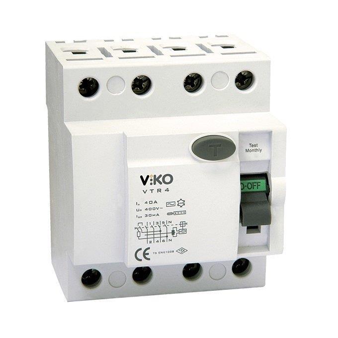 Viko Trifaze 4x25A 30mA Kaçak Akım Rölesi