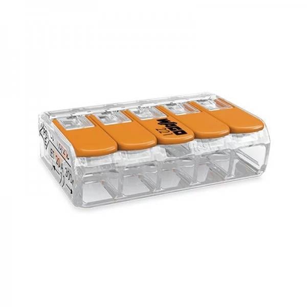 Wago 221-415  5'li Yaylı Tırnaklı Klemens 4mm (1 Adet)