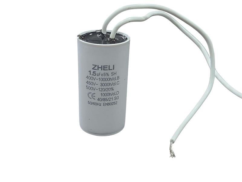 Zheli 1,5 MFD 450V 25x49 Kablolu Daimi Devre Kondansatör