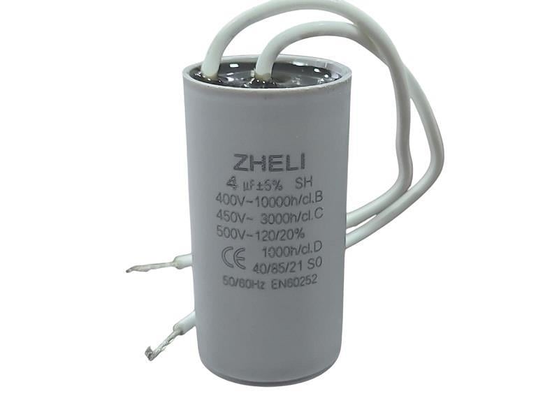 Zheli 4 MFD 450V 25x49 Kablolu Daimi Devre Kondansatör