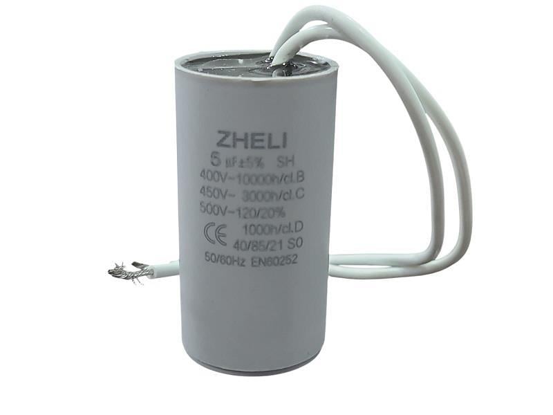 Zheli 5 MFD 450V 25x49 Kablolu Daimi Devre Kondansatör