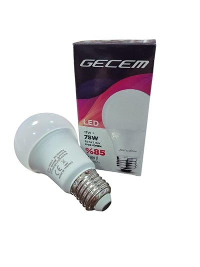 Gecem 11W E27 Led Ampul 6500K