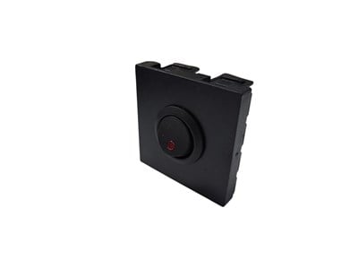 Ne-Ad 45x45 Siyah Işıklı Anahtar 2068-S