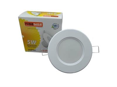 NisaLuce 5W Led Spot Armatür Beyaz Kasa 6500K Beyaz Işık