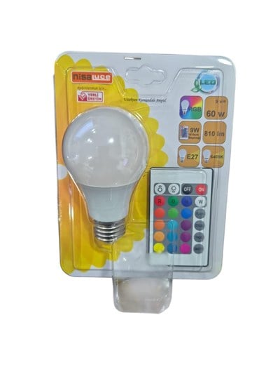 NisaLuce 9W Kumandalı RGB Led Ampul