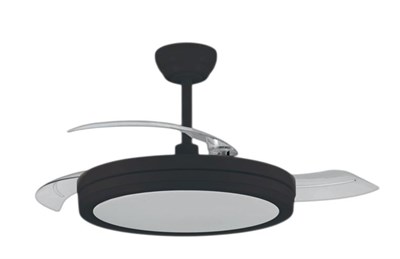 NisaLuce Plafonyer Fanlı Led Avize Siyah