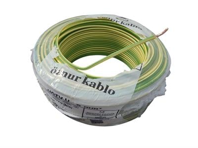 Öznur 6mm NYA Kablo Sarı-Yeşil 1mt