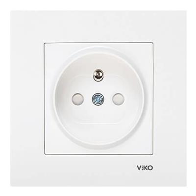 Viko Karre Beyaz Ç.K. UPS Topraklı Priz Beyaz