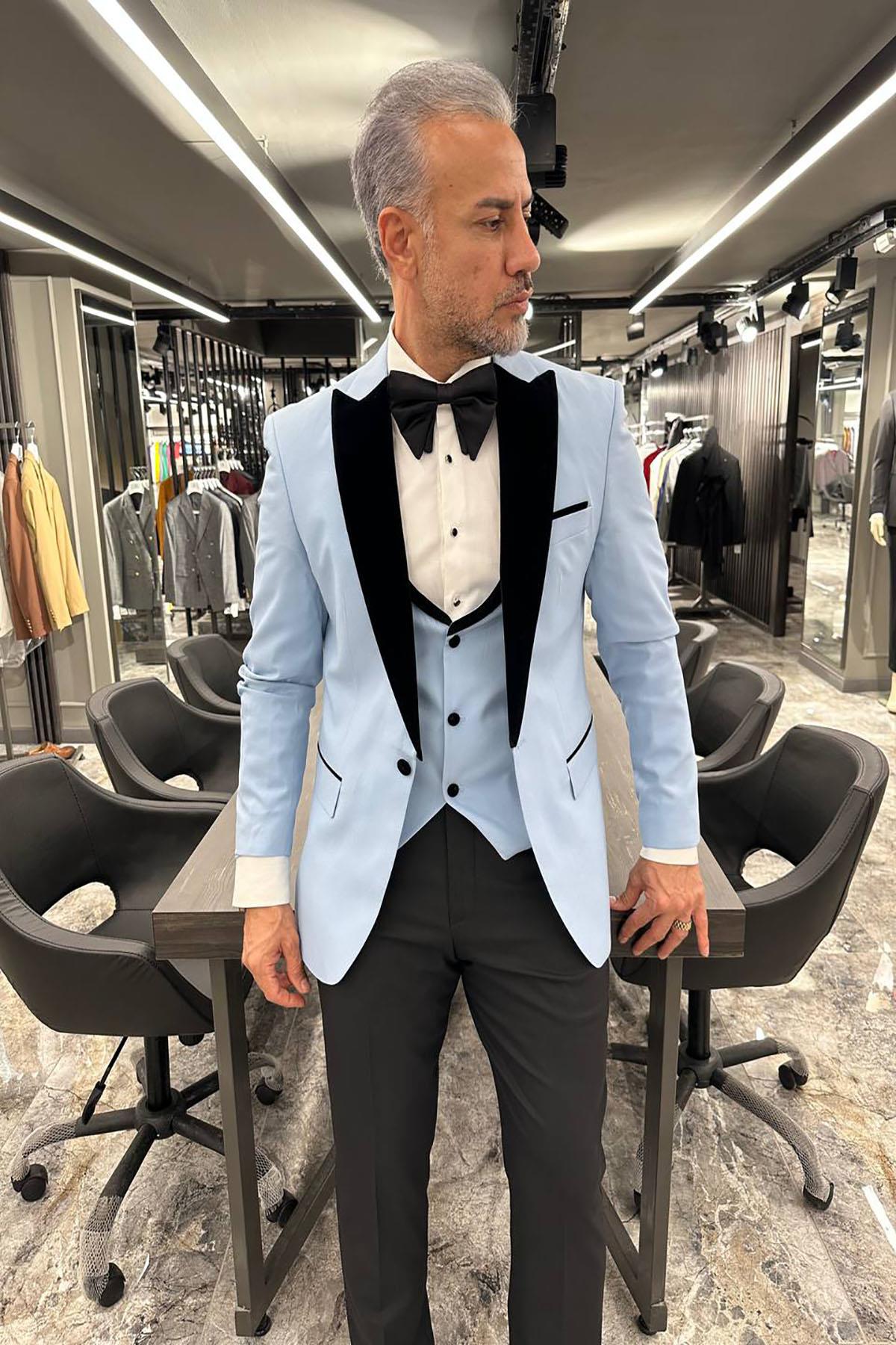 BLUE SUIT WITH GROOM VEST