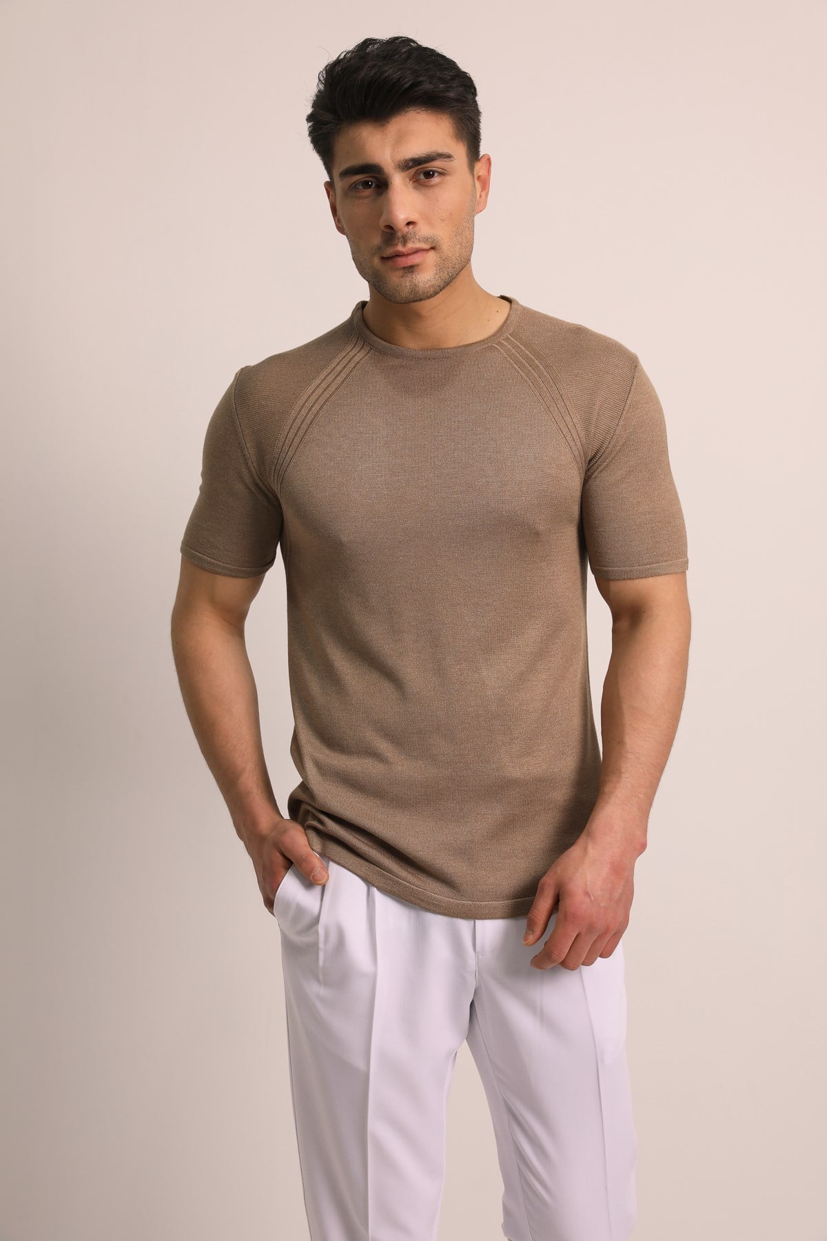 6086 BİSİKLET YAKA TRİKO