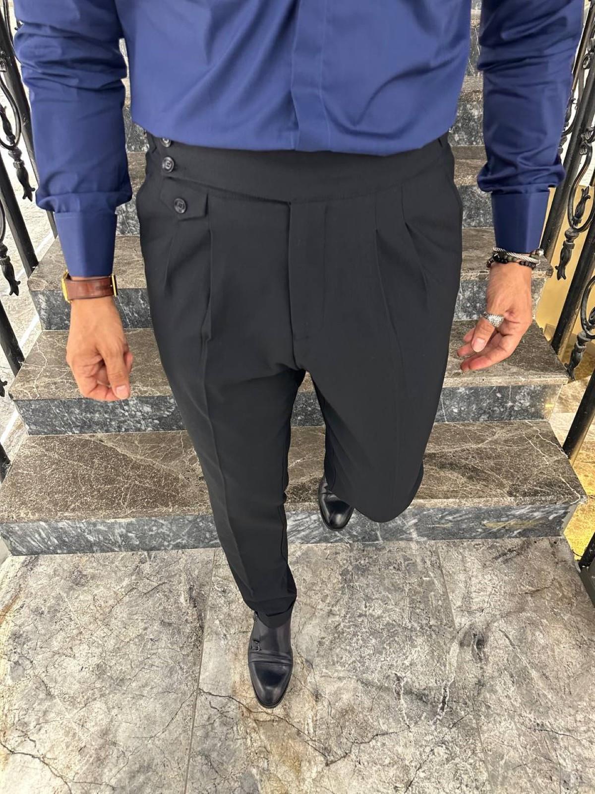 3636 ÇİFT PİLELİ APOLETLİ PREMİUM PANTOLON BE