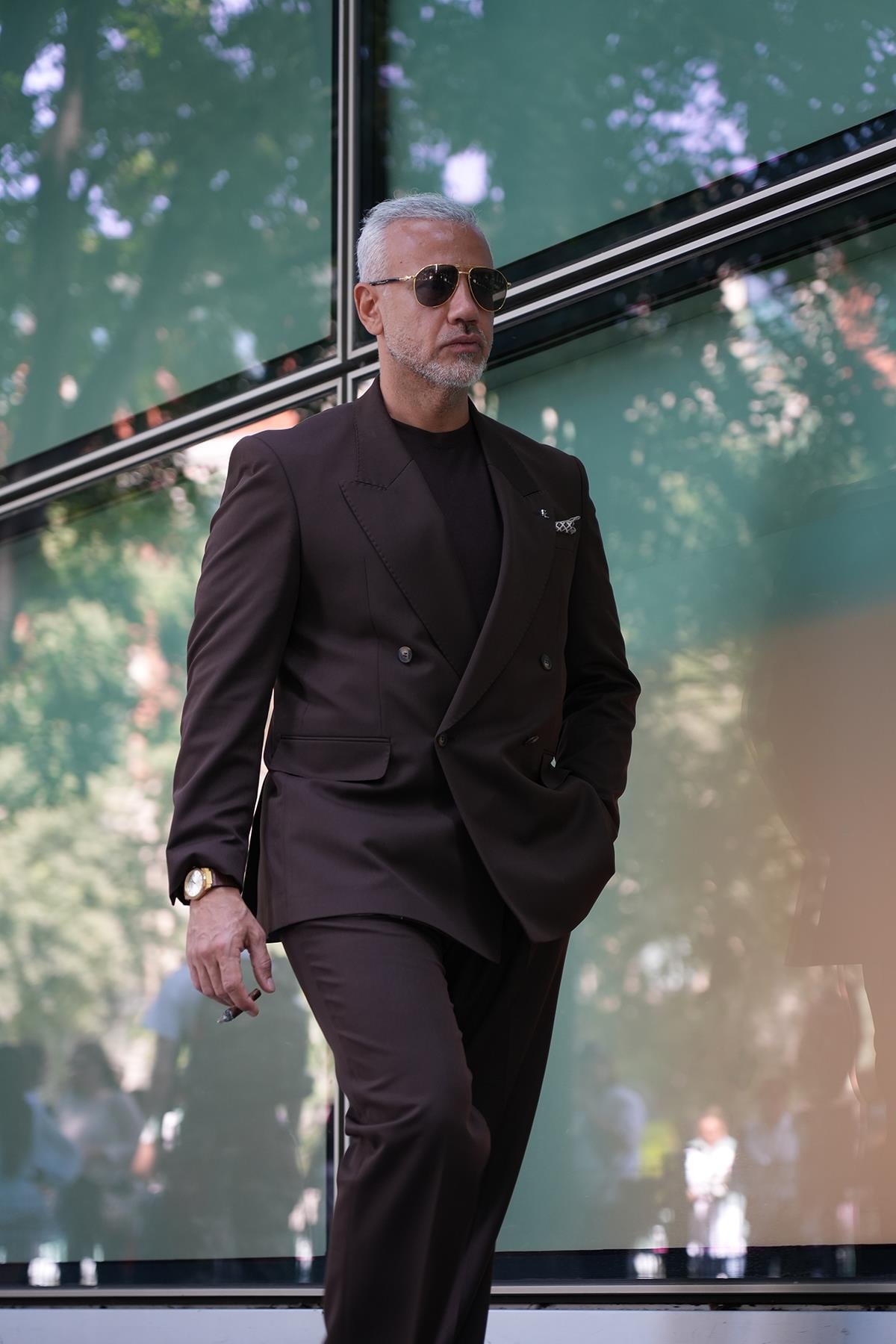HALF LINING DOUBLE BREASTED ITALIAN BLAZER