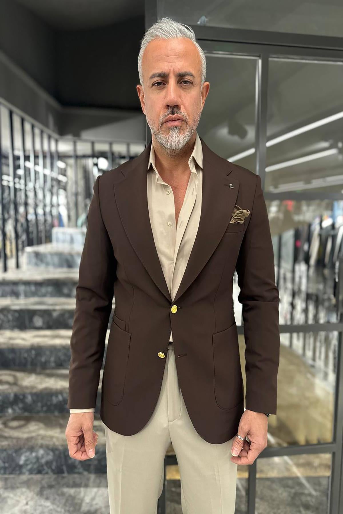 MONO YAKA TORBA CEP METAL DÜĞMELİ CEKET