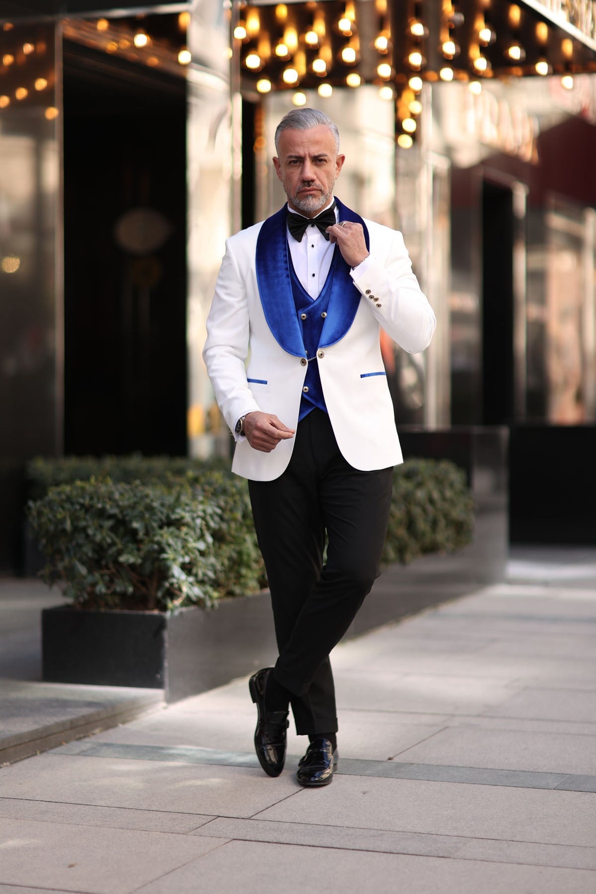 SAKS DAMATLIK YELEKLİ TAKIM ELBİSE -SLİM FİT