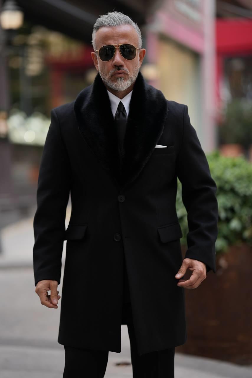 THREE BUTTON FUR COAT