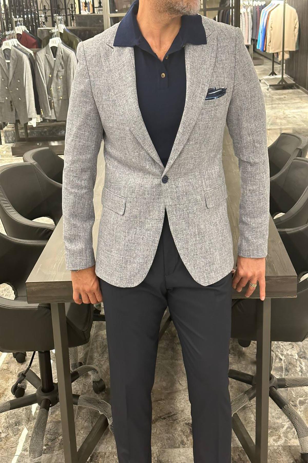  HALF LINING NAVY BLUE JACKET