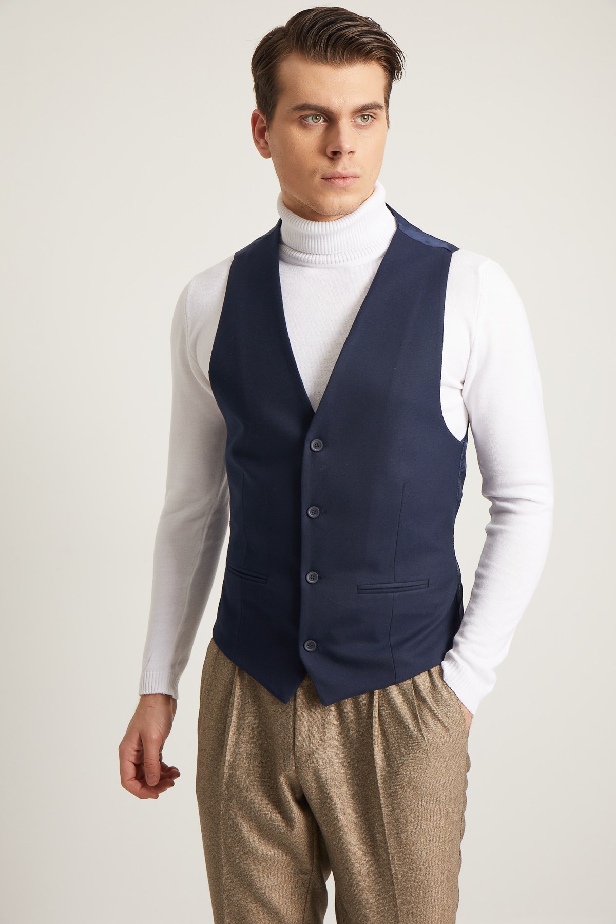 FLANNED VEST - SLIM FIT