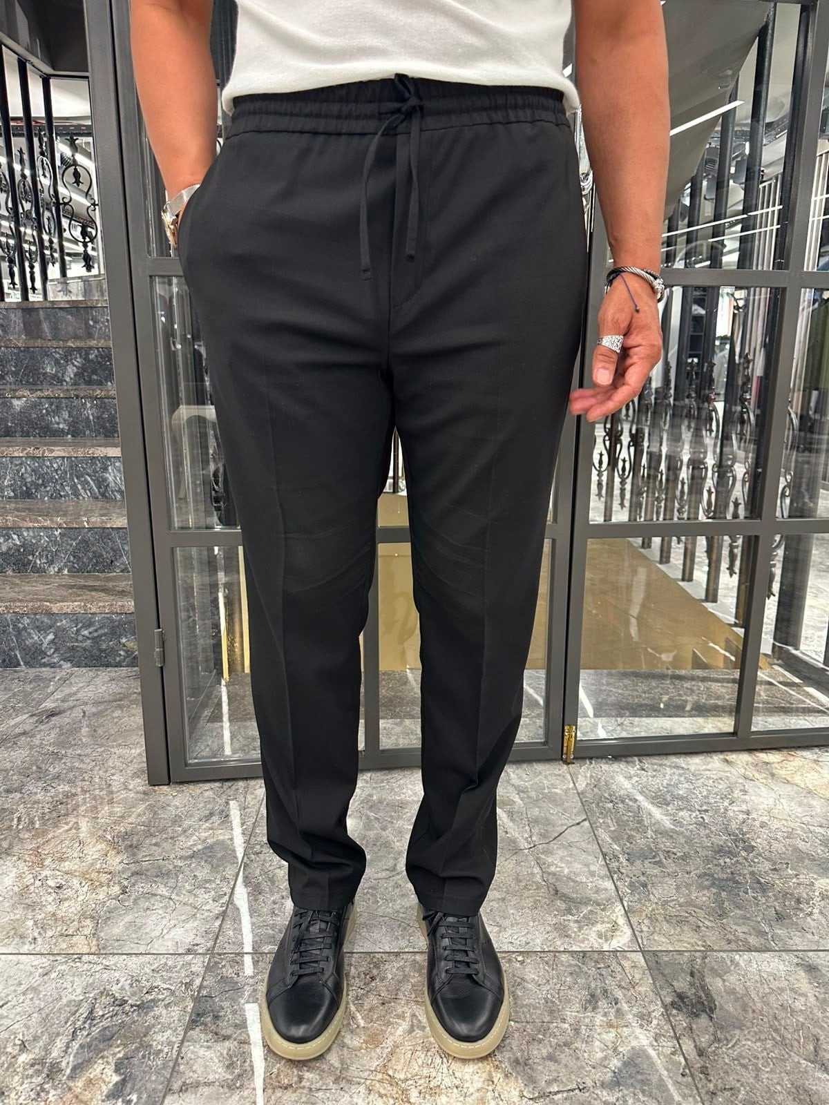 3642 LASTİKLİ İPLİ PANTOLON ÖM