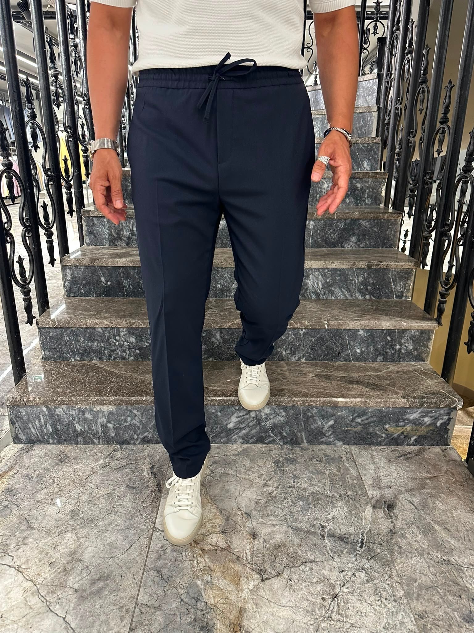 3642 LASTİKLİ İPLİ PANTOLON ÖM