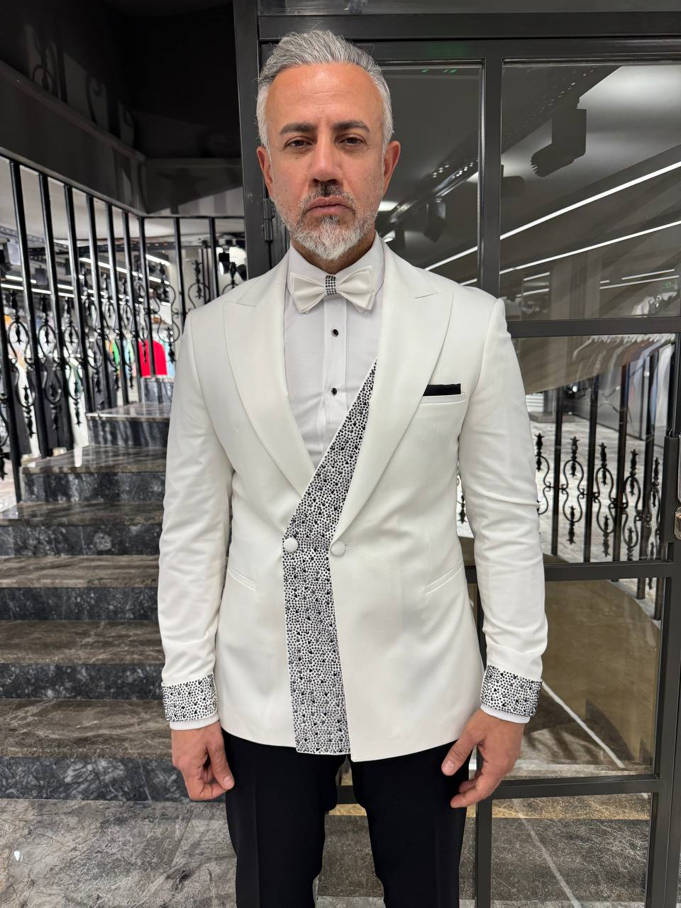  ÖN SATEN GARNİLİ TAŞLI  TAKIM ELBİSE 