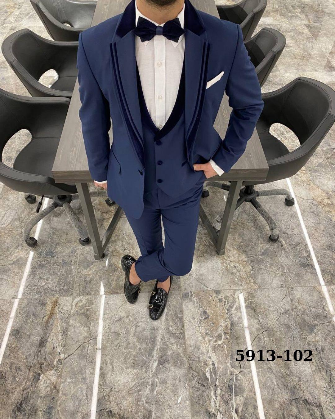 5913 DAMATLIK YELEKLİ TAKIM ELBİSE FV