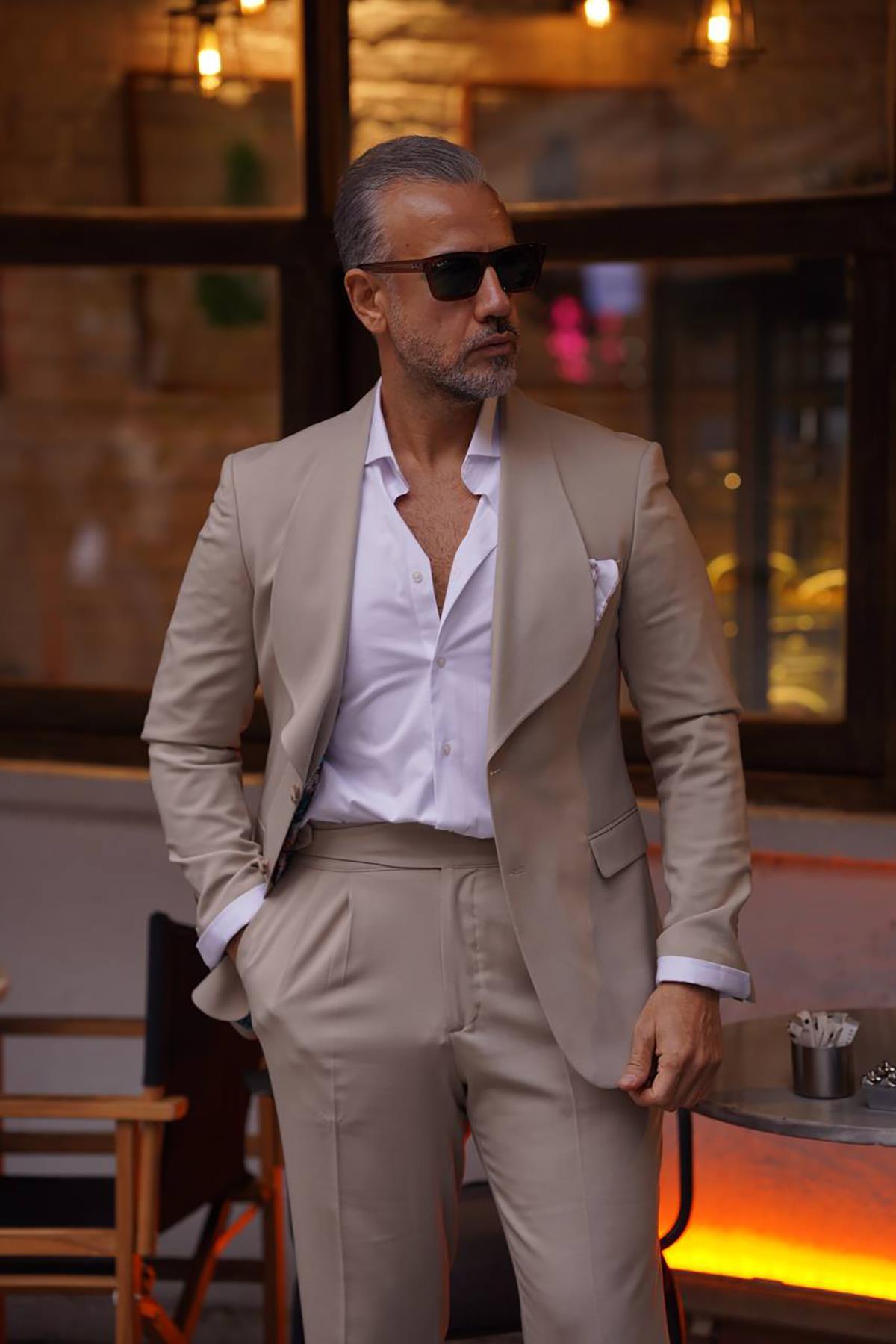 CIRCULAR SHAWL COLLAR SUIT