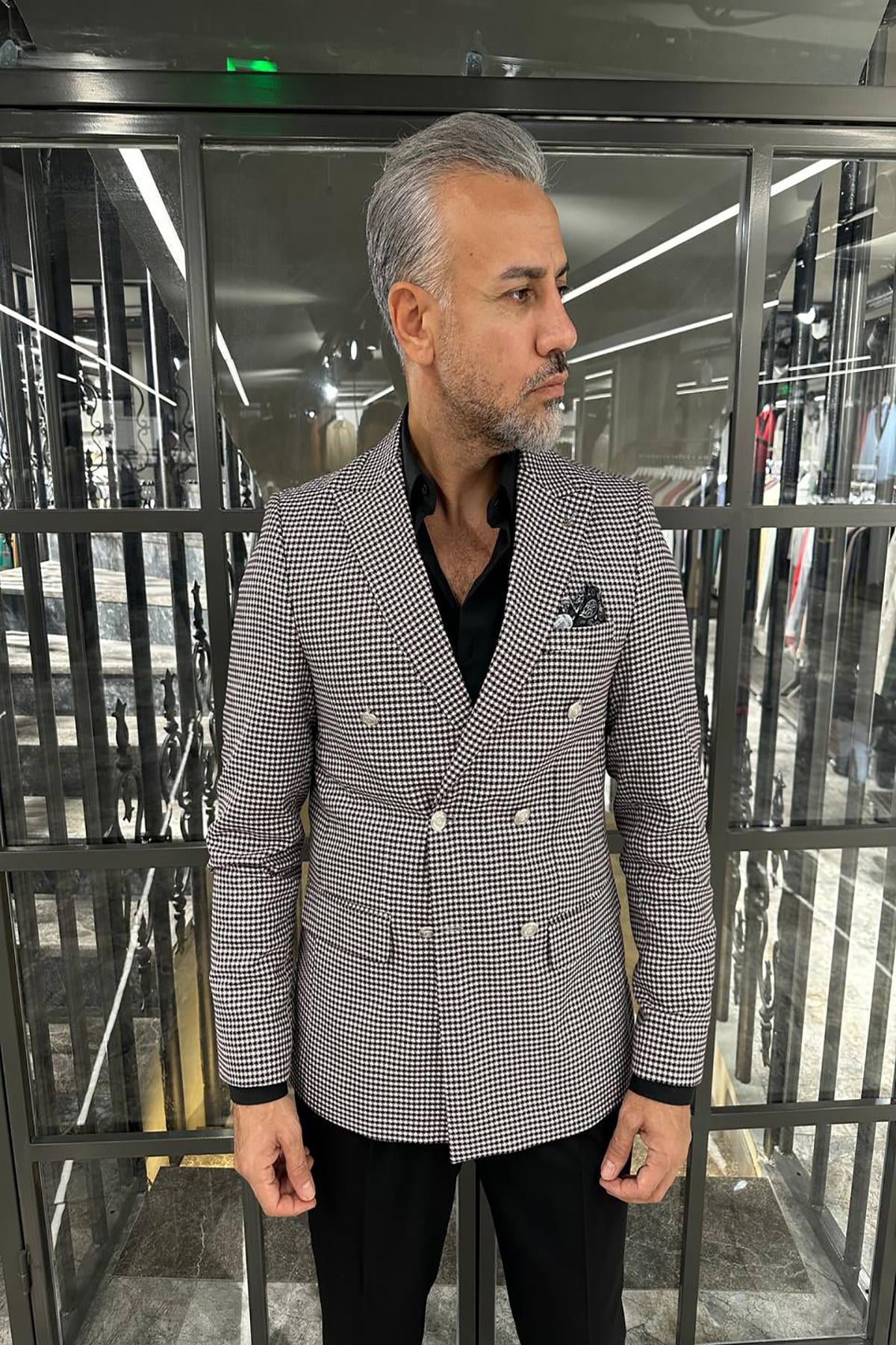4843 DESENLİ METAL DÜĞMELİ KRUVAZE CEKET ST