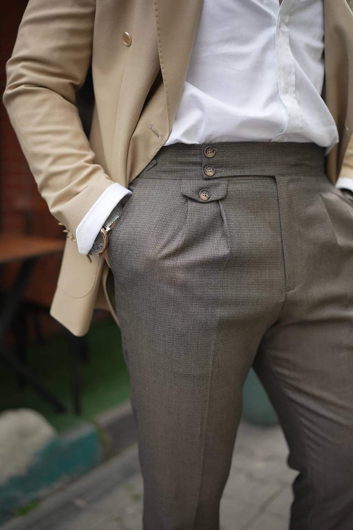 DOUBLE PLEAT HIGH WAIT PANTS