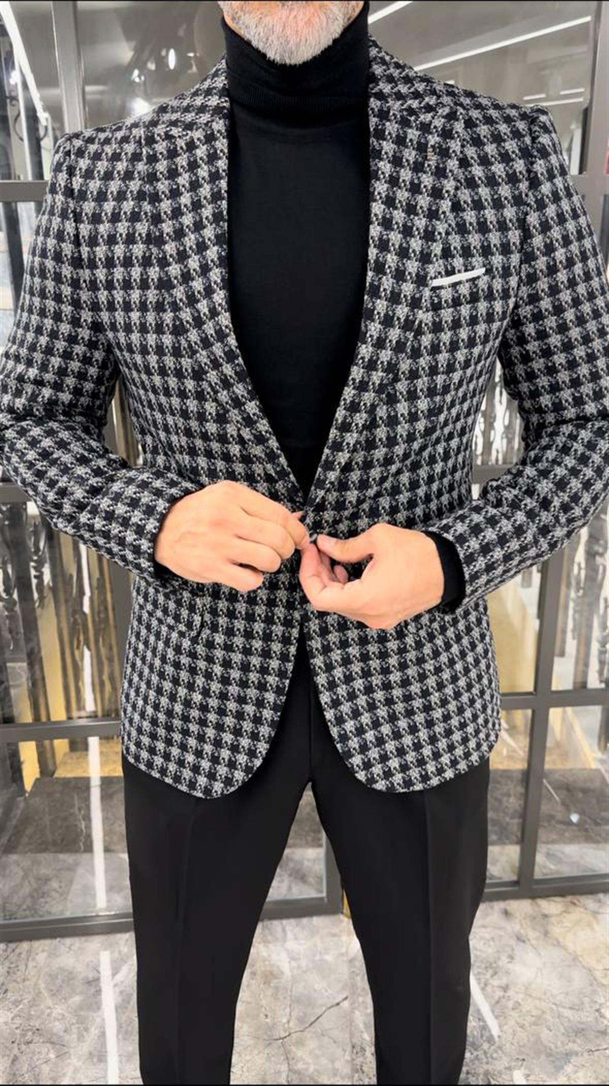 KAZ AYAĞI BLAZER CEKET