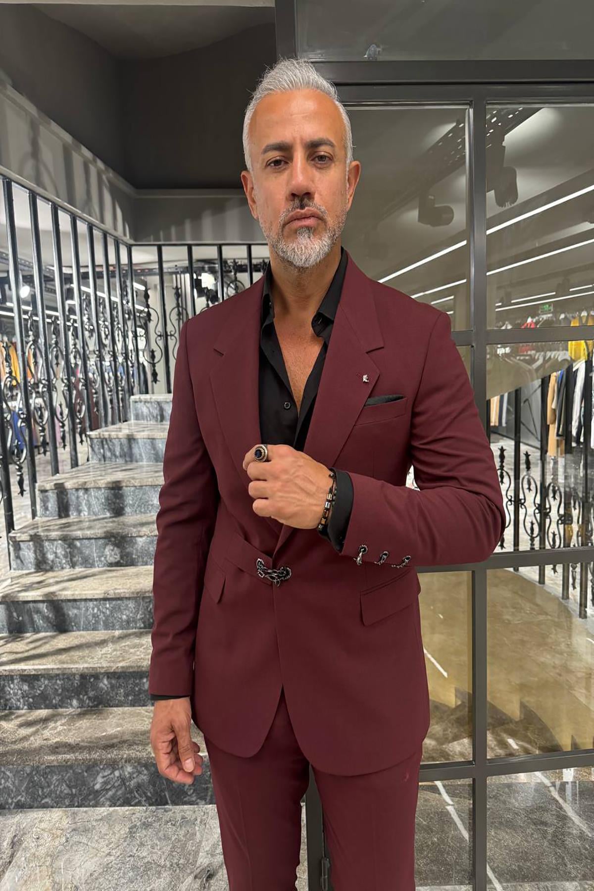 KUŞGÖZÜ ZİNCİRLİ TAKIM ELBİSE 