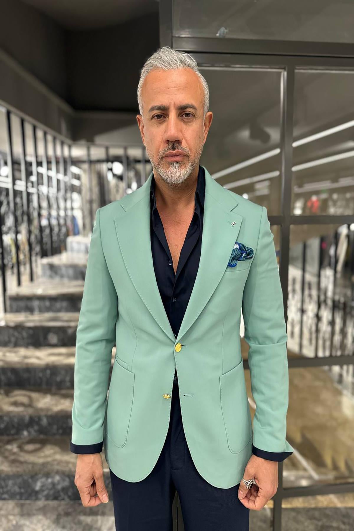 4822 MONO YAKA TORBA CEP METAL DÜĞMELİ PREMİUM CEKET GV
