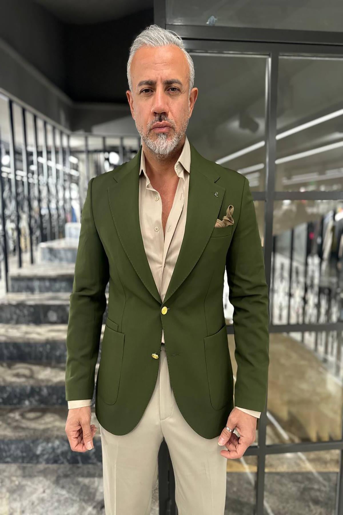 4822 MONO YAKA TORBA CEP METAL DÜĞMELİ PREMİUM CEKET GV