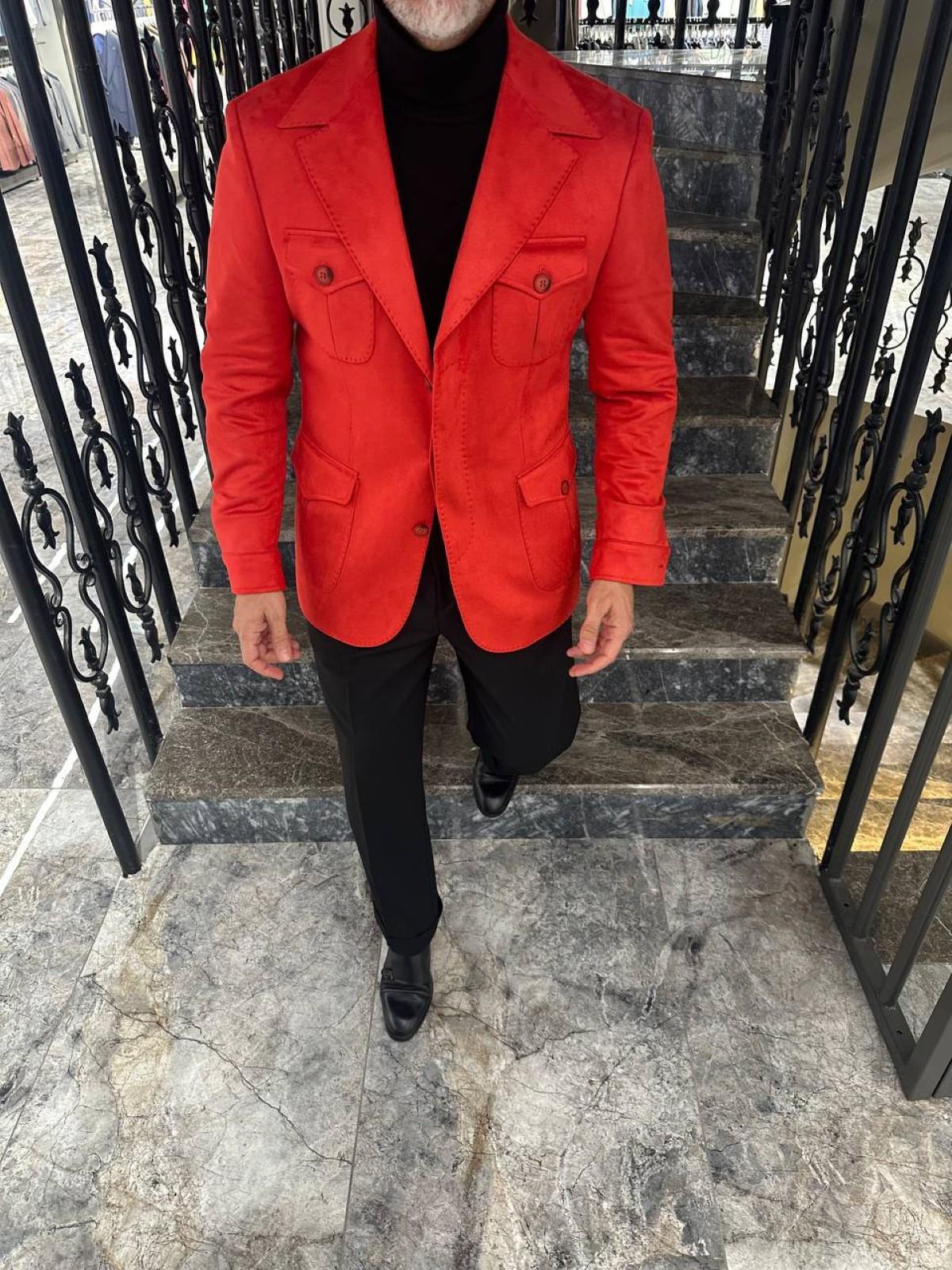 FOUR POCKET SUEDE SAFARİ JACKET