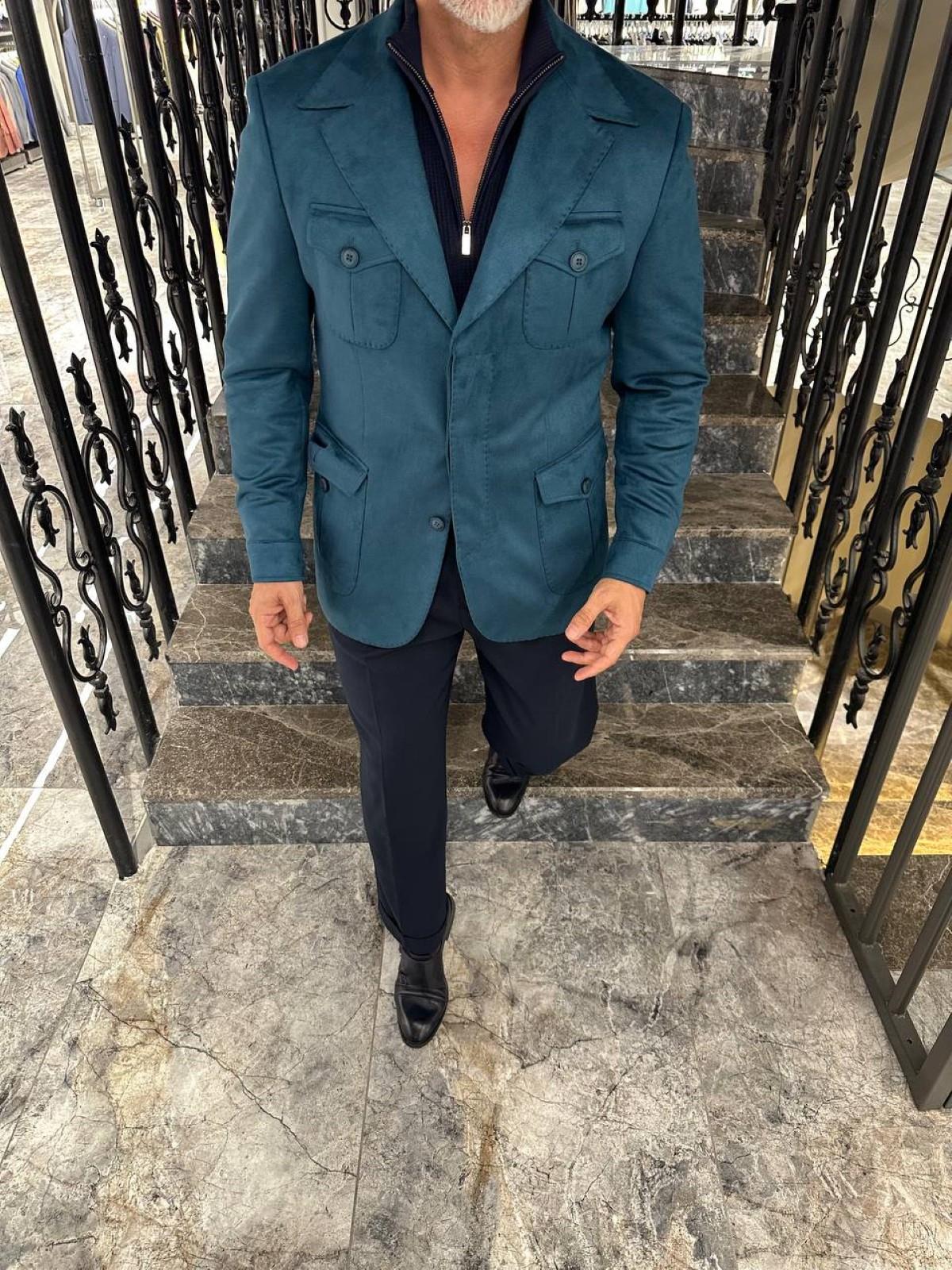 FOUR POCKET SUEDE SAFARİ JACKET