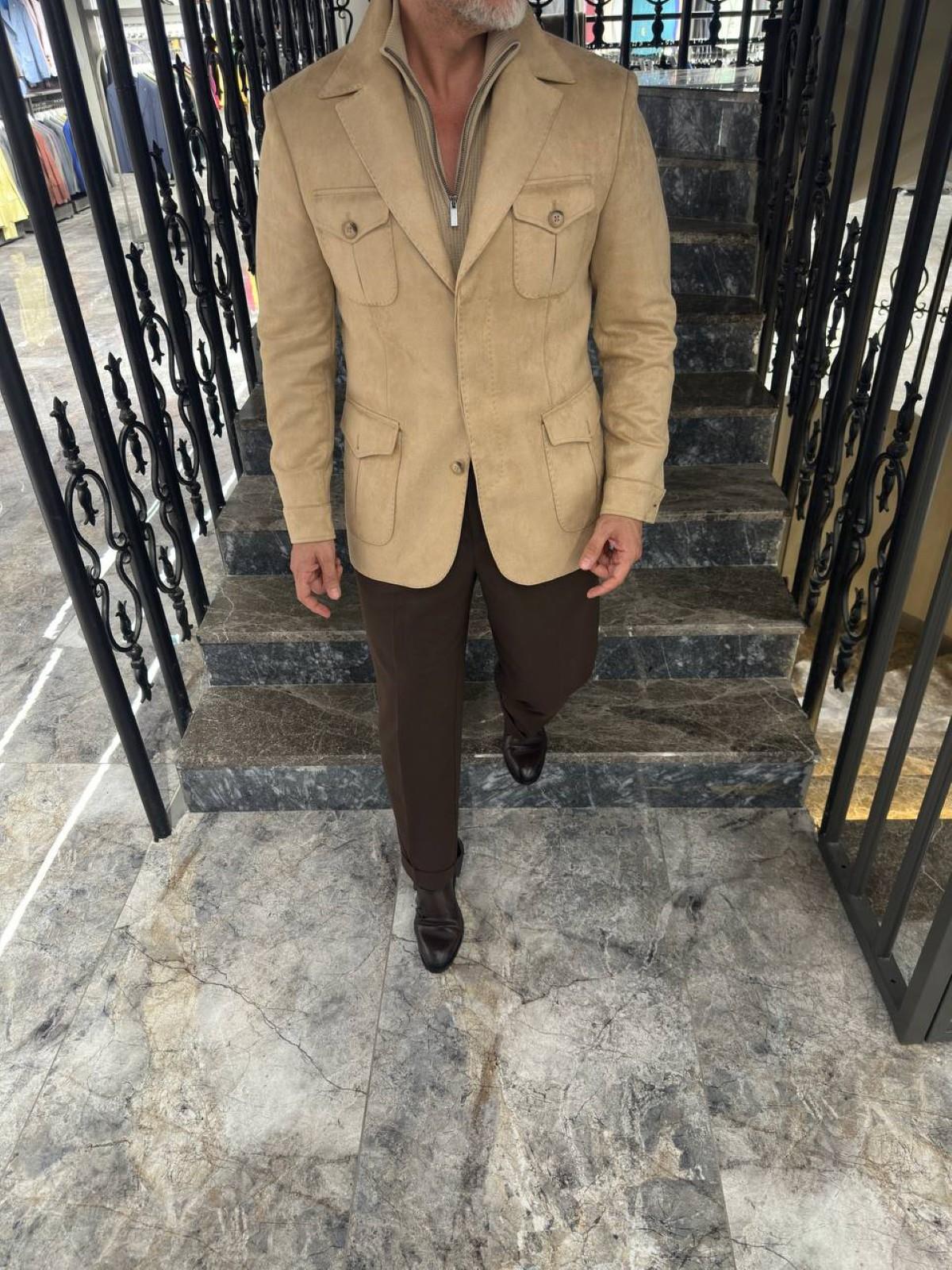FOUR POCKET SUEDE SAFARİ JACKET
