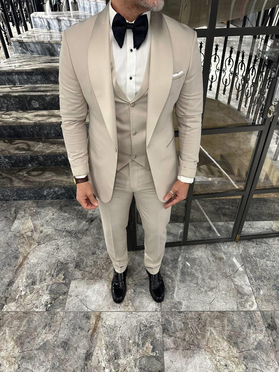 SHAWL COLLAR THREE PIECE SUIT