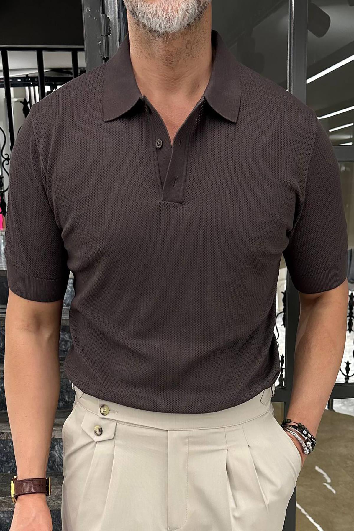 SHORT SLEEVE KNITTED POLO