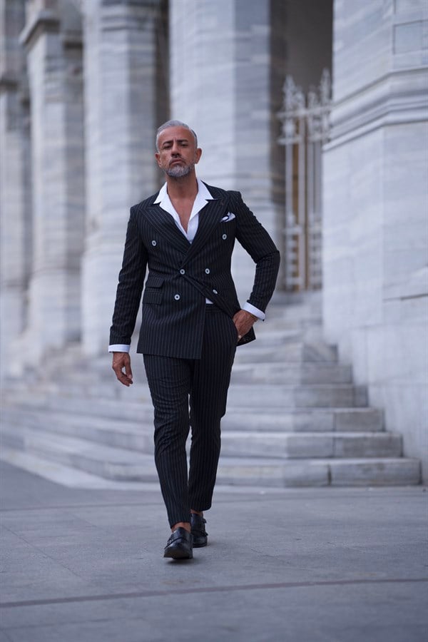 double breasted no tie