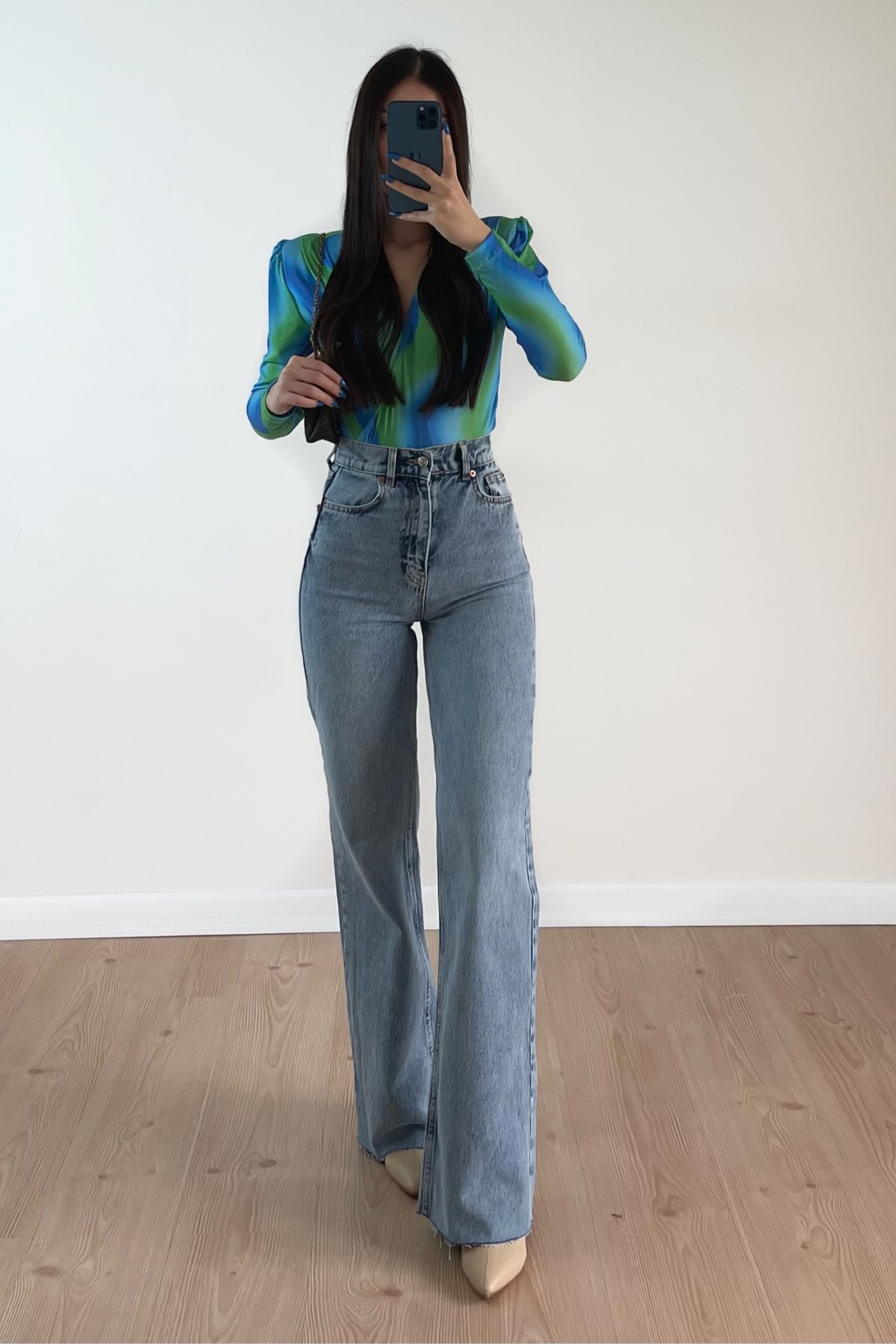 BUZ MAVİ WİDE LEG JEAN 