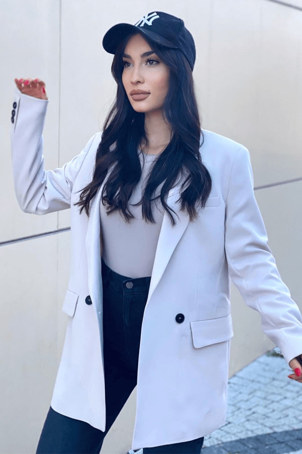 EKRU RENK BLAZER CEKET