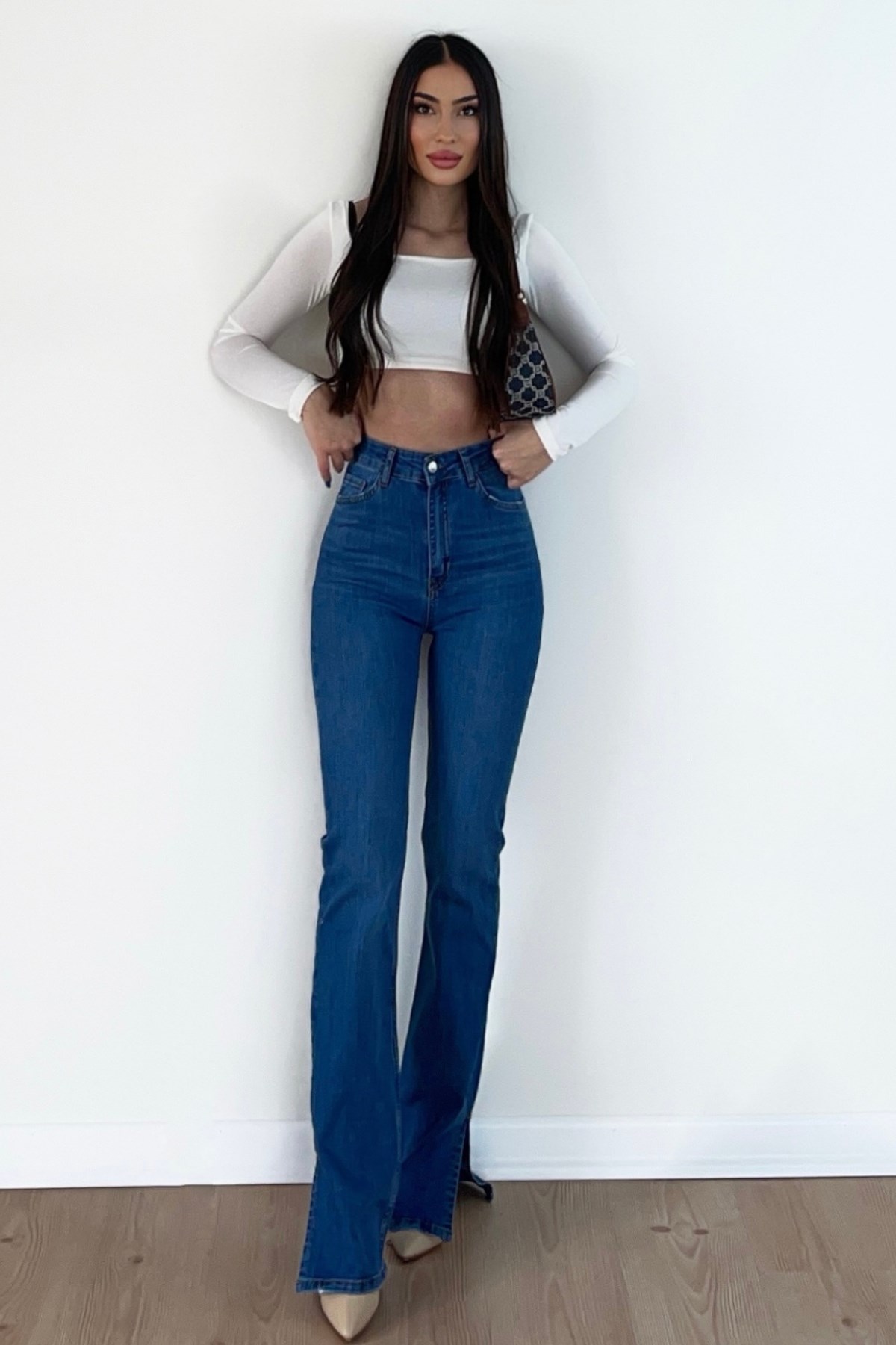 KOYU YIRTMAÇ DETAYLI JEANS
